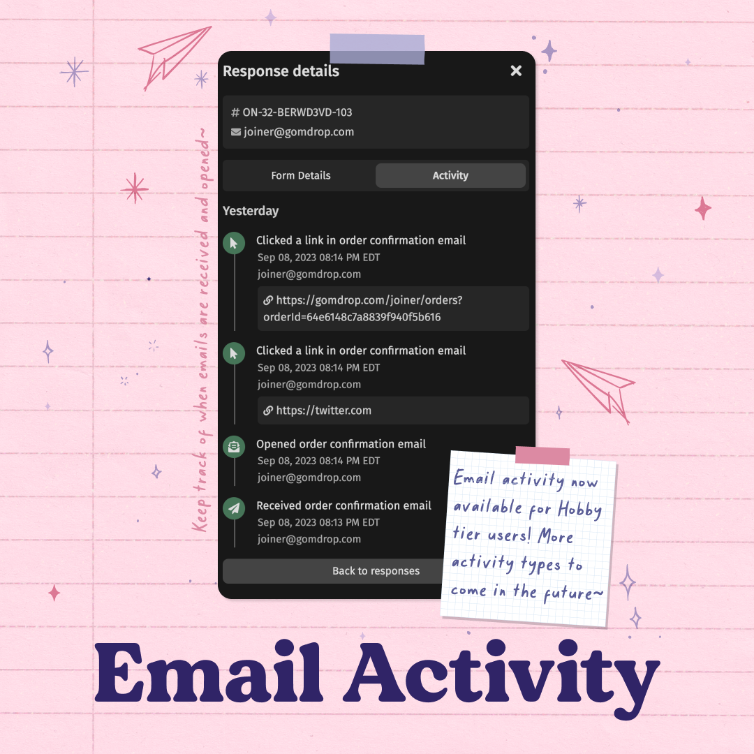 gomdrop email activity instagram post